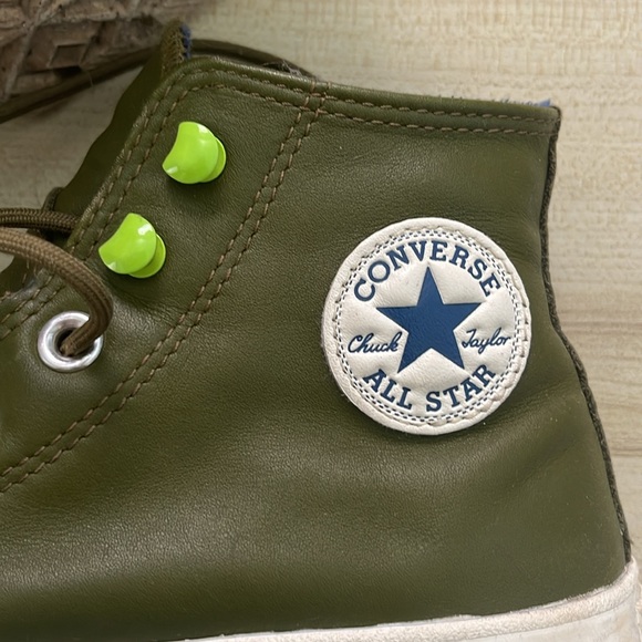 Converse leather lug sole high top sneaker - Picture 4 of 7